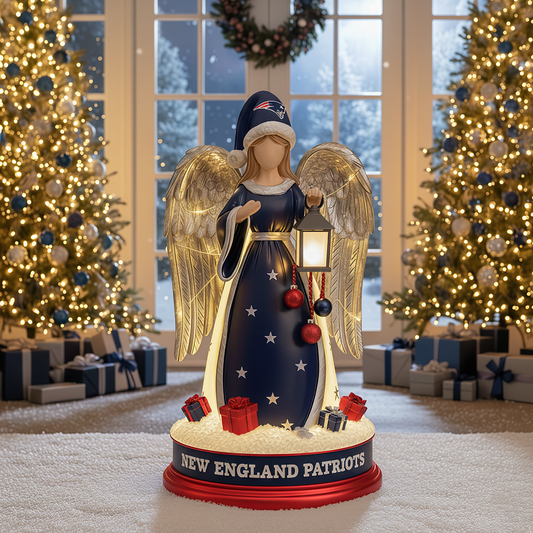 Premium NFL NE Christmas Angel Statue Led Light V1 NMD TTV