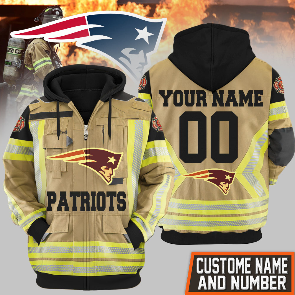 Premium NFL NE Firefighter Zip Hoodie V1 NMD TTV
