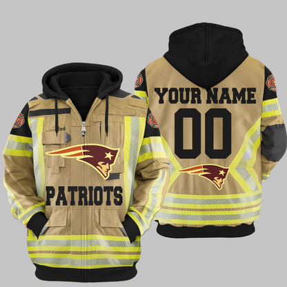 Premium NFL NE Firefighter Zip Hoodie V1 NMD TTV