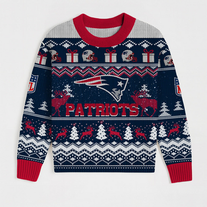 Premium NFL NE Holiday Sweatshirt & Shorts Set V1 NMD TTV