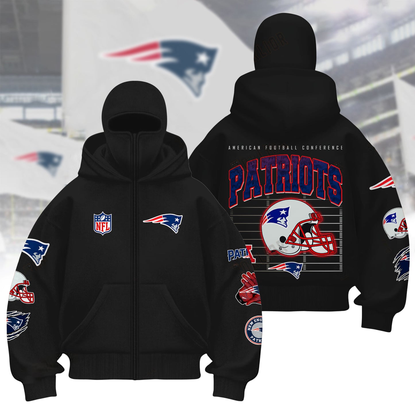 Premium NFL NE Hoodie Balaclava V1 NMD NHM