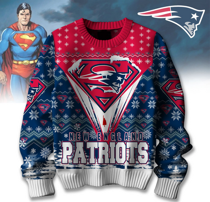 Premium NFL NE Merry Super Christmas Sweater V1 NMD TTV