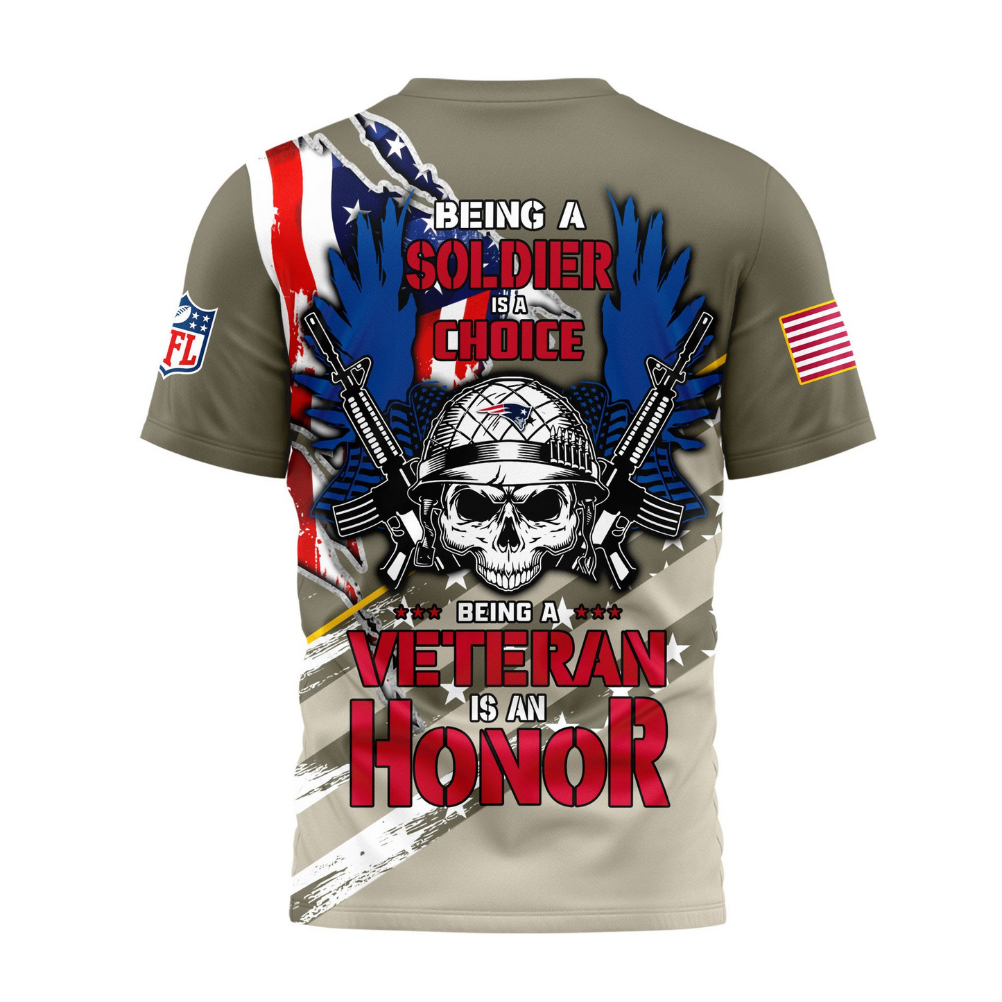 Premium NFL NE Proud U.S. Veteran T-shirt V1 NMD TTV