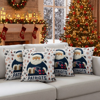 Premium NFL NE Santa Christmas Pillow V1 NMD TTV