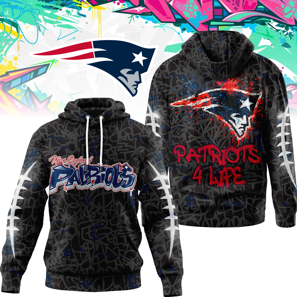 Premium NFL NE Special Graffiti Hoodie V2 NMD  TTV