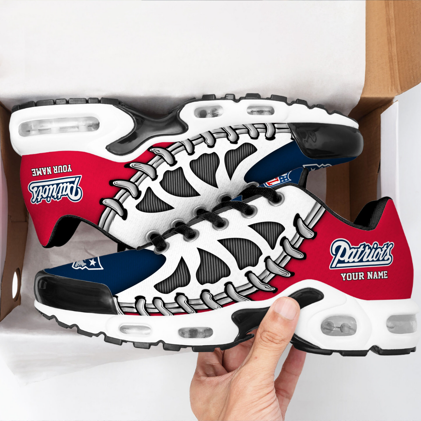 Premium NFL NE Spine Rush Air Max Sneaker V4 NMD  TTV