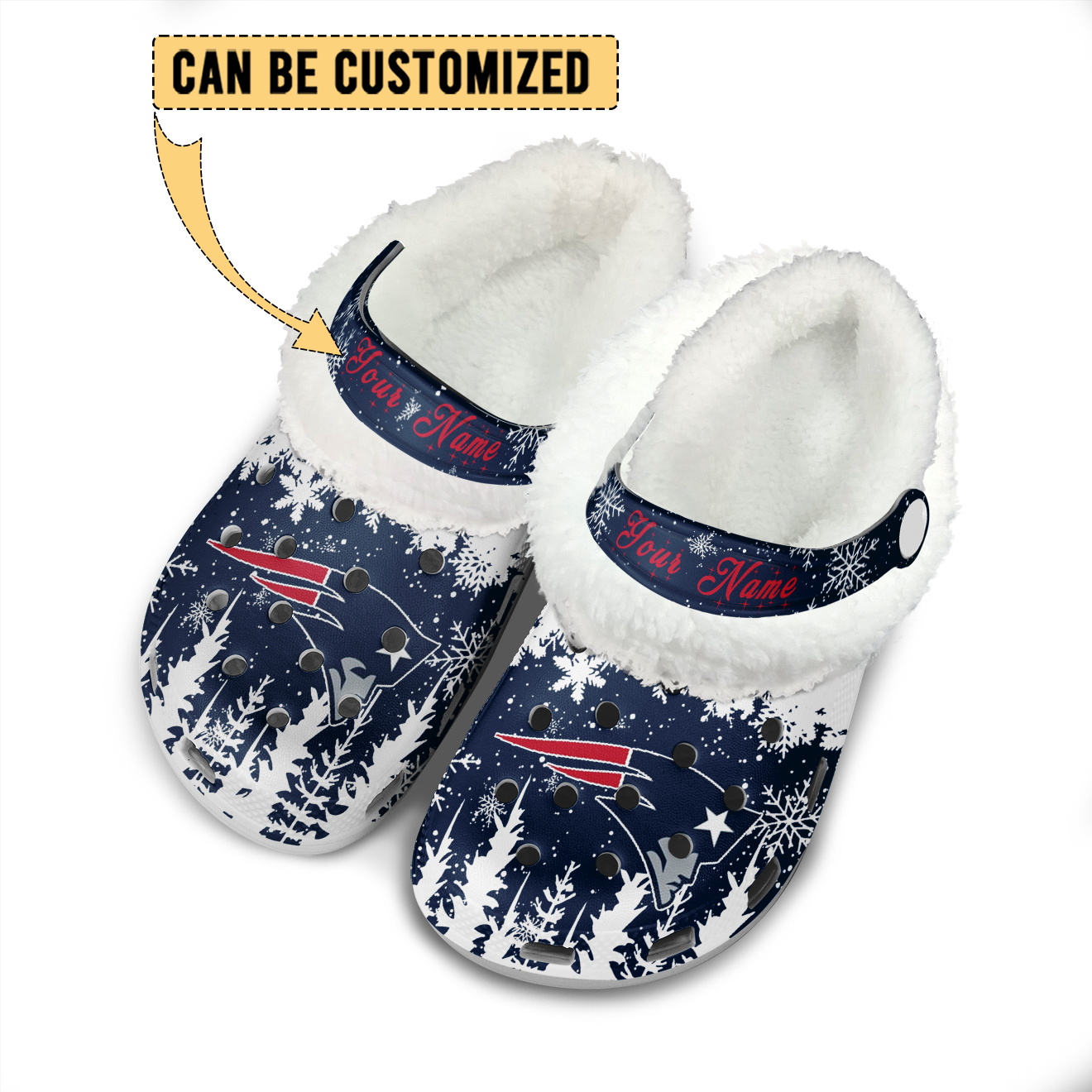 Premium NFL NE Winter Fleece Clogs V1 NMD TTV