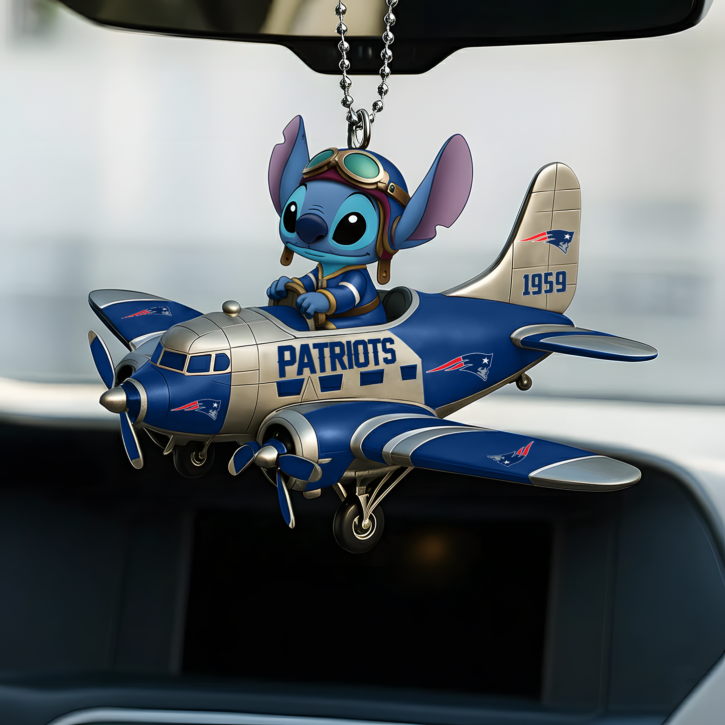 Premium NFL NE x ST Car Ornament V1 DatND DVT