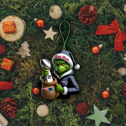 Premium NFL NE x The Grinch Christmas Ornament V1 NMD TTV