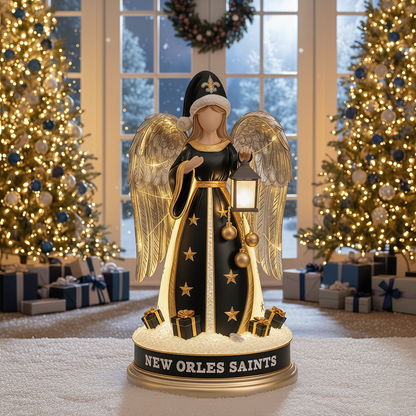 Premium NFL NO Christmas Angel Statue Led Light V1 NMD TTV