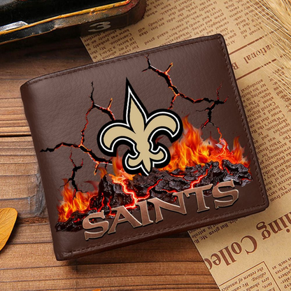 Premium NFL NO Cracked Fire Leather Wallet V1 NMD TTV