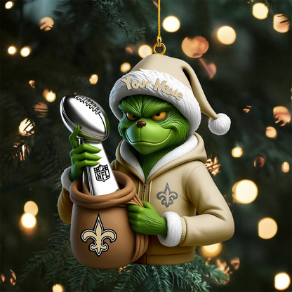 Premium NFL NO x The Grinch Christmas Ornament V1 NMD TTV