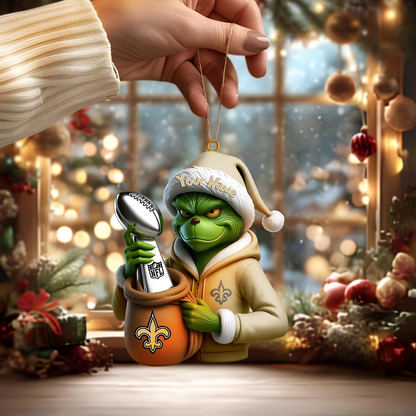 Premium NFL NO x The Grinch Christmas Ornament V1 NMD TTV
