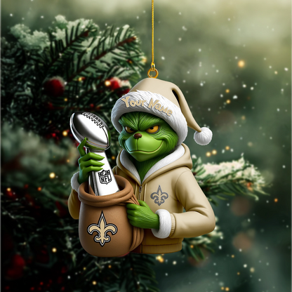 Premium NFL NO x The Grinch Christmas Ornament V1 NMD TTV