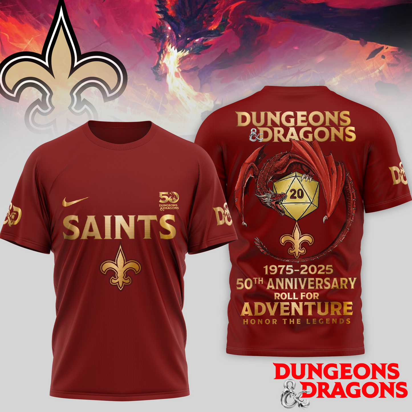 Premium NFL NOS x Dungeons And Dragons 50th Anniversary Shirt V15 NMD TTV