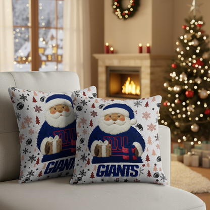 Premium NFL NYG Santa Christmas Pillow V1 NMD TTV