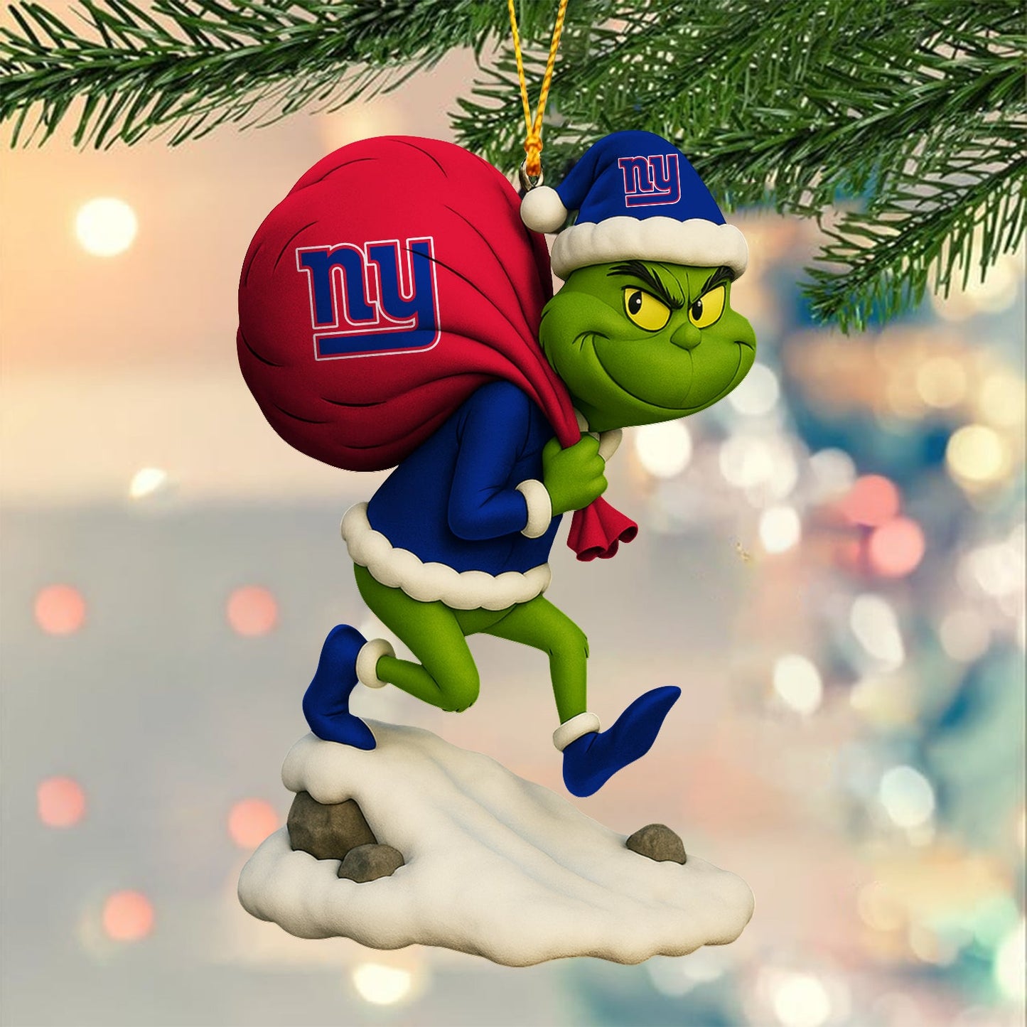 Premium NFL NYG x GR Christmas Tree Ornament V2 NMD NHM
