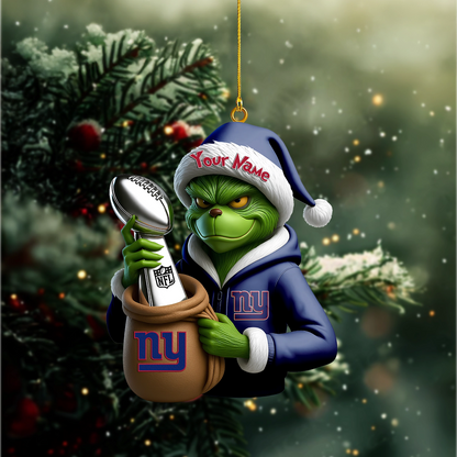 Premium NFL NYG x The Grinch Christmas Ornament V1 NMD TTV