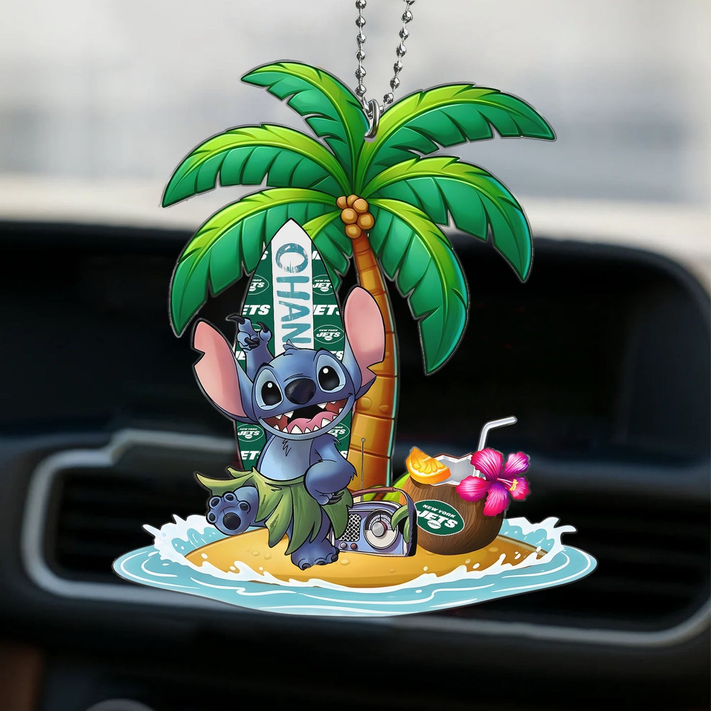 Premium NFL NYJ x ST Hawai Car Ornament DatND DVT