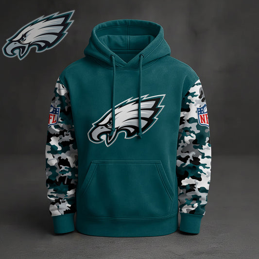 Premium NFL PHI Camo Arm Pullover Hoodie V1 NMD NHM