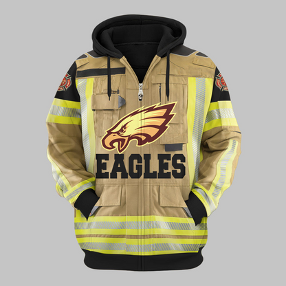 Premium NFL PHI Firefighter Zip Hoodie V1 NMD TTV