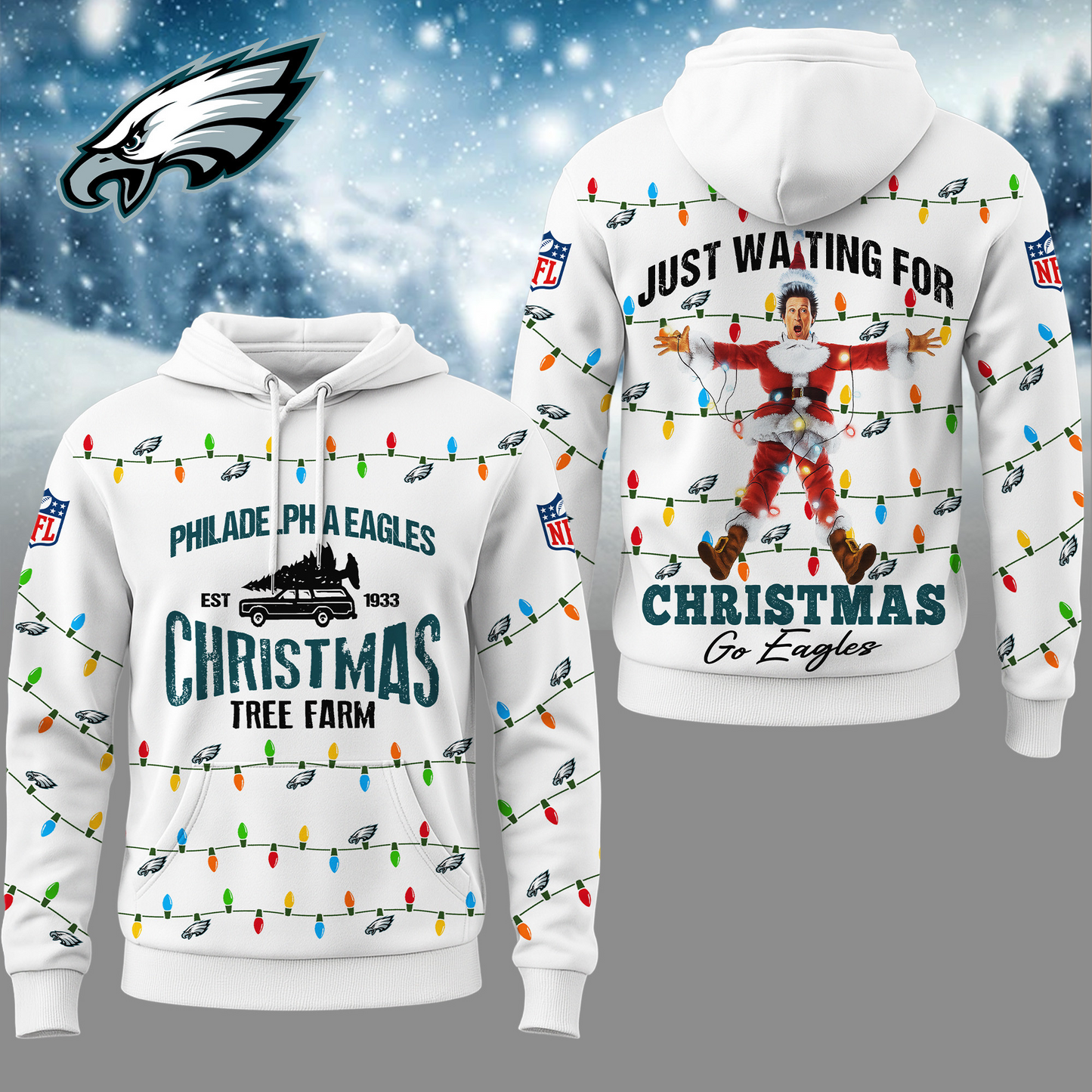 Premium NFL PHI Griswold Christmas Hoodie V1 NMD TTV
