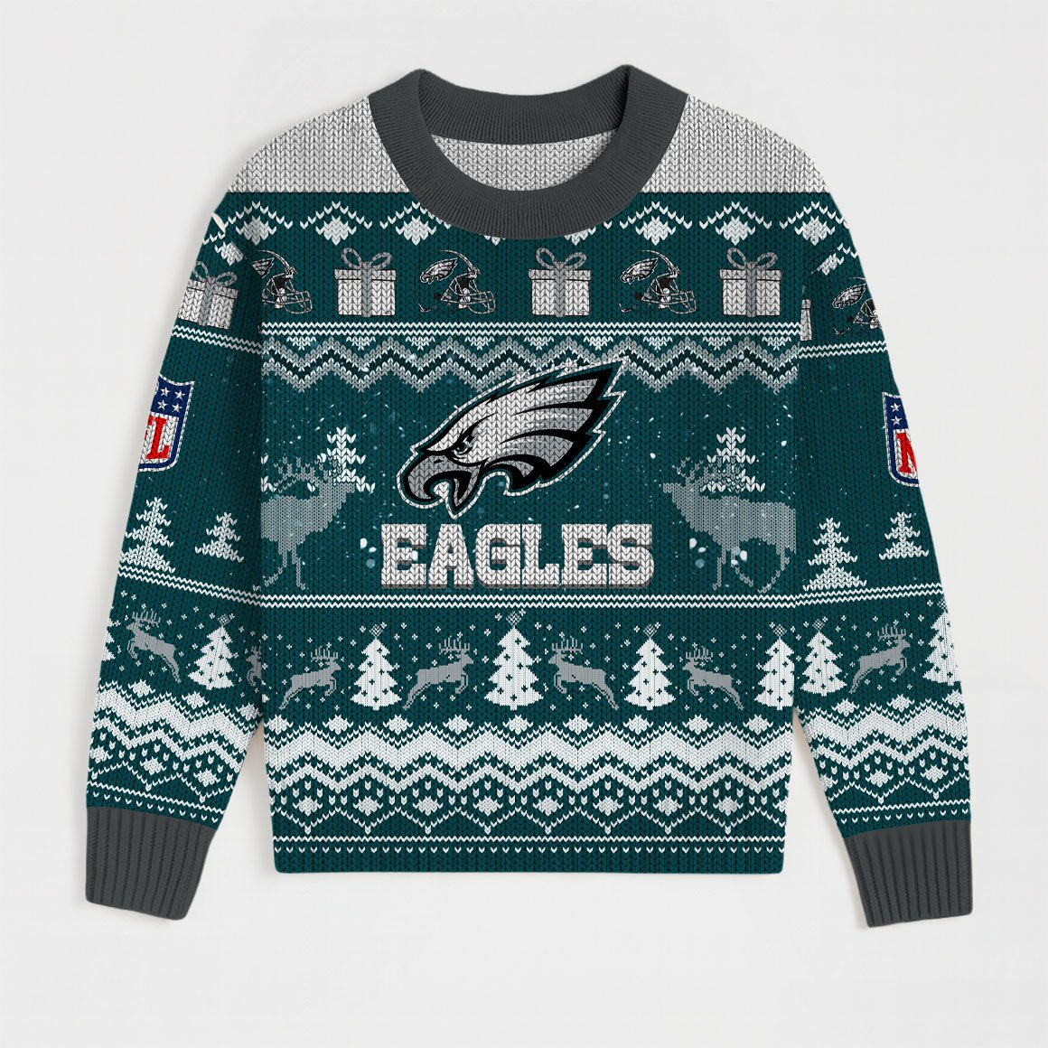 Premium NFL PHI Holiday Sweatshirt & Shorts Set V1 NMD TTV
