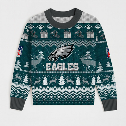 Premium NFL PHI Holiday Sweatshirt & Shorts Set V1 NMD TTV
