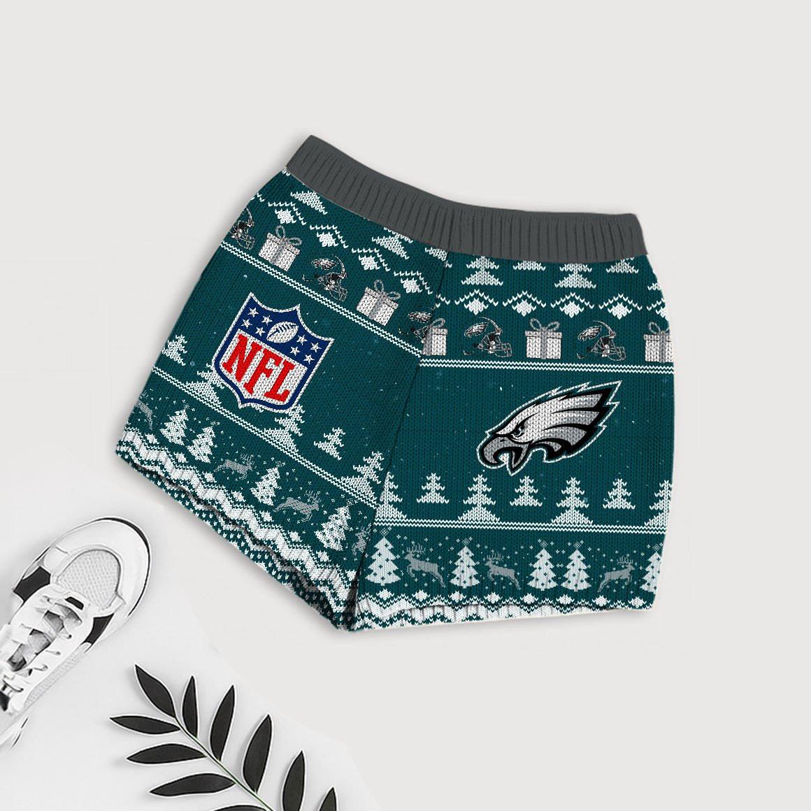 Premium NFL PHI Holiday Sweatshirt & Shorts Set V1 NMD TTV