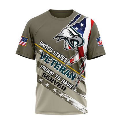 Premium NFL PHI Proud U.S. Veteran T-shirt V1 NMD TTV