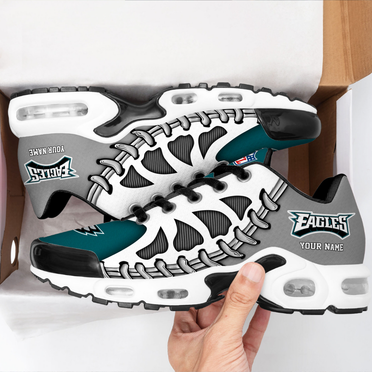 Premium NFL PHI Spine Rush Air Max Sneaker V4 NMD  TTV