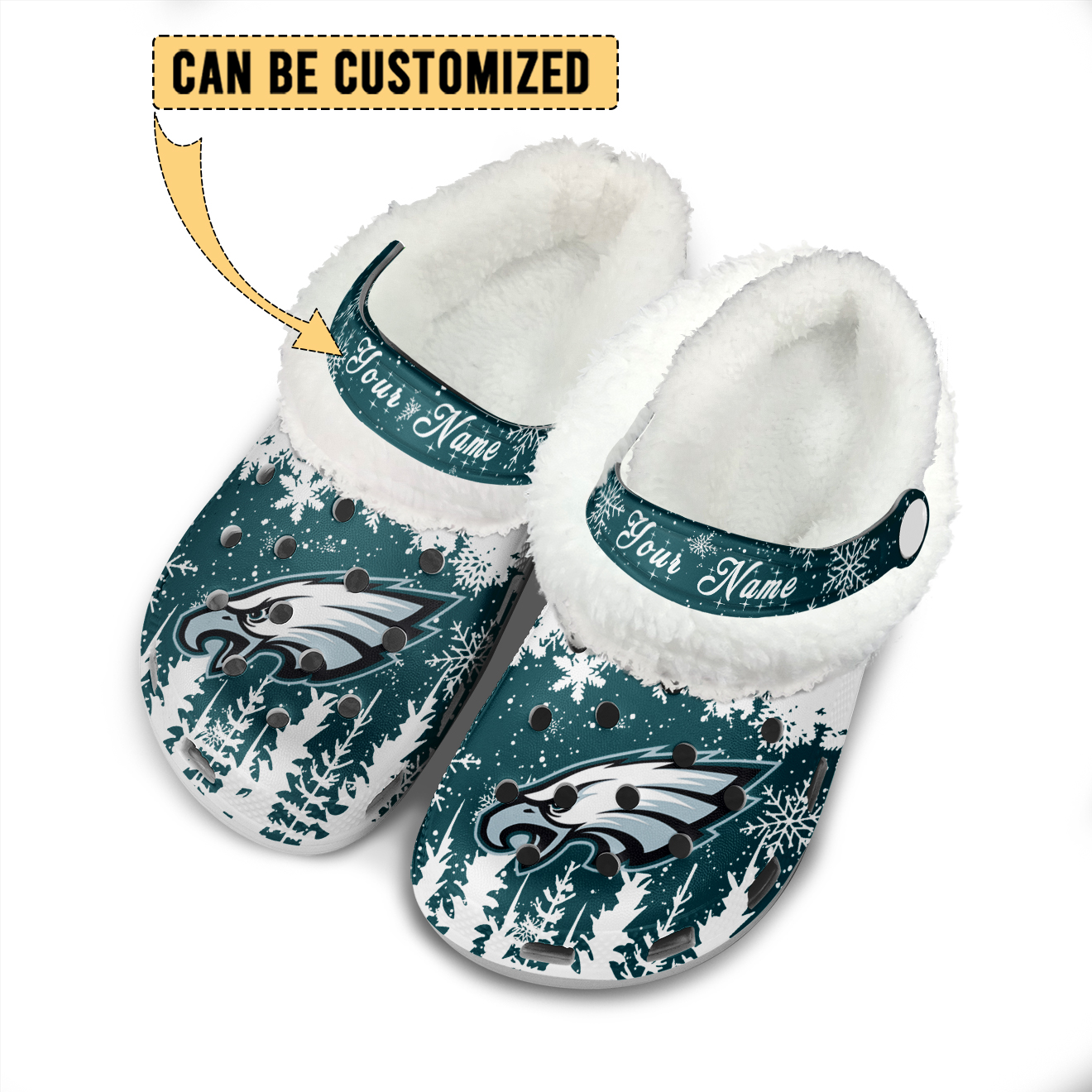 Premium NFL PHI Winter Fleece Clogs V1 NMD TTV