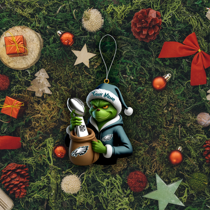 Premium NFL PHI x The Grinch Christmas Ornament V1 NMD TTV