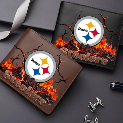 Premium NFL PIT Cracked Fire Leather Wallet V1 NMD TTV