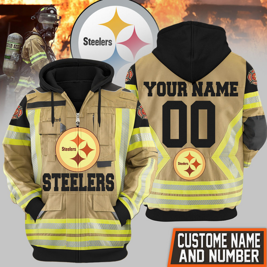 Premium NFL PIT Firefighter Zip Hoodie V1 NMD TTV