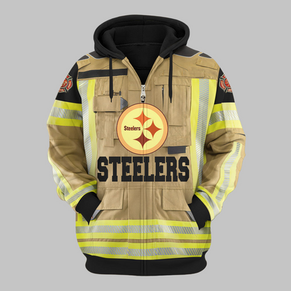 Premium NFL PIT Firefighter Zip Hoodie V1 NMD TTV