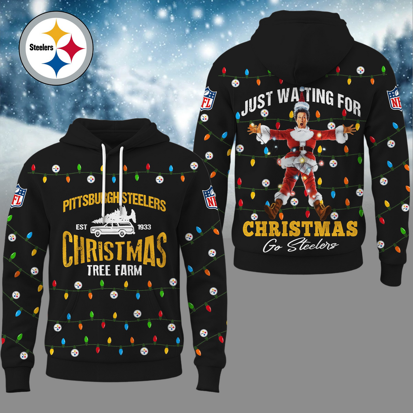 Premium NFL PIT Griswold Christmas Hoodie V1 NMD TTV
