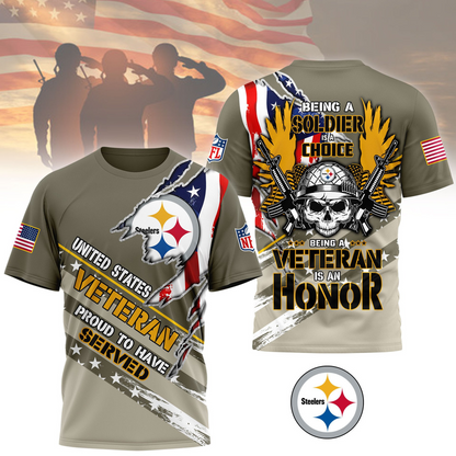 Premium NFL PIT Proud U.S. Veteran T-shirt V1 NMD TTV