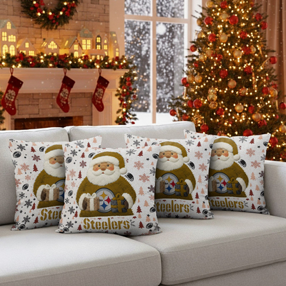 Premium NFL PIT Santa Christmas Pillow V1 NMD TTV
