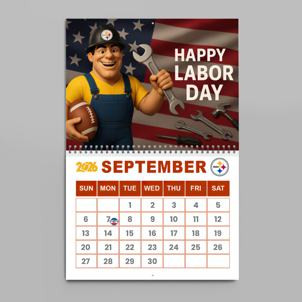 Premium NFL PIT Wall Calendar 2026 V1 NMD TTV