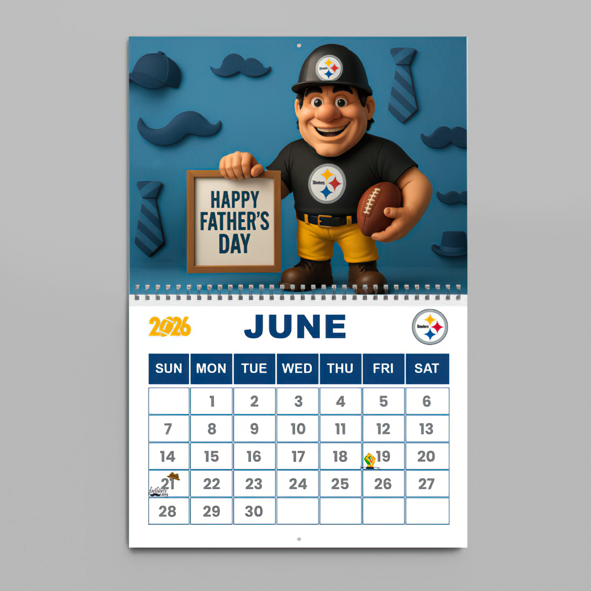 Premium NFL PIT Wall Calendar 2026 V1 NMD TTV