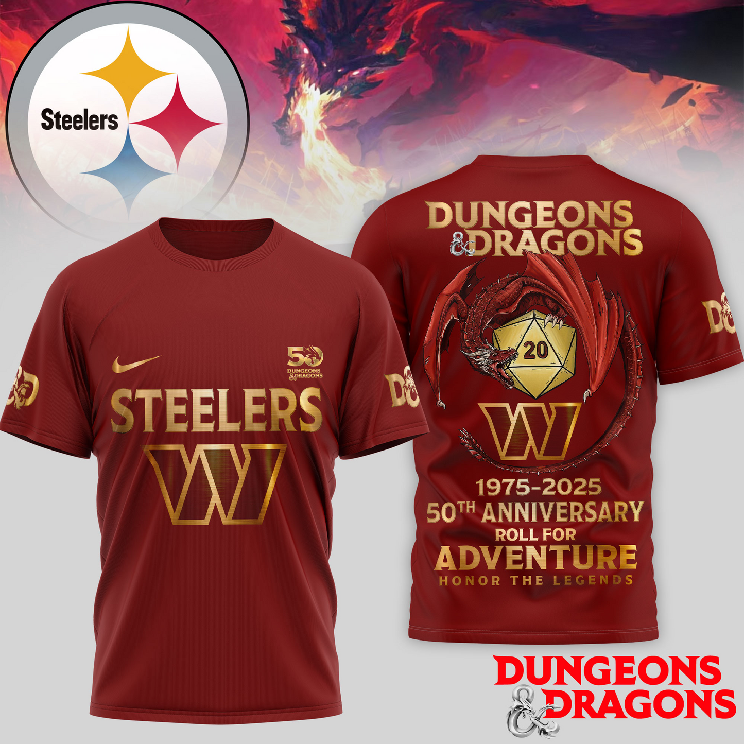 Premium NFL PIT x Dungeons And Dragons 50th Anniversary Shirt V15 NMD TTV