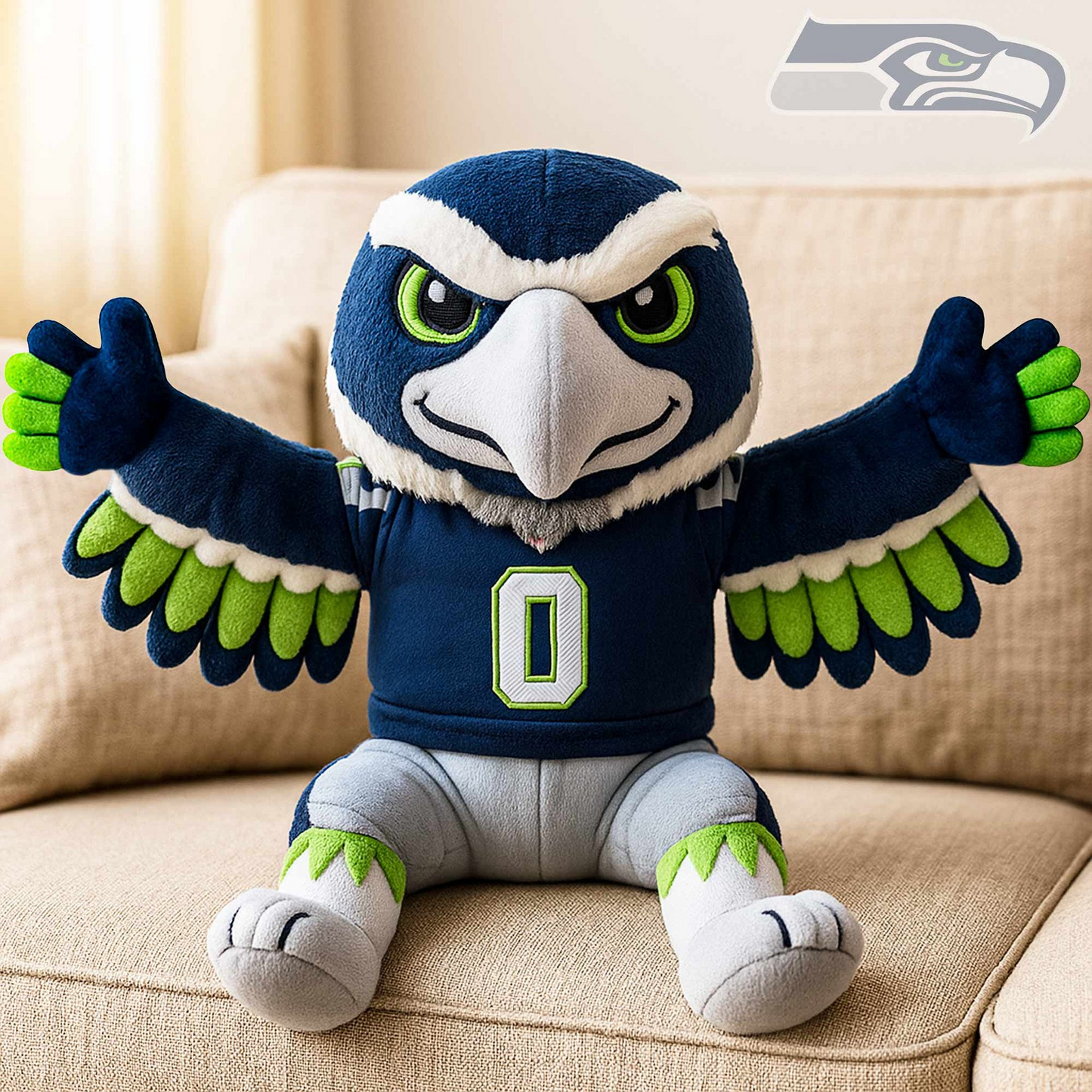 Premium NFL SEA Mascot Plush Pillow V1 NMD 151125 TTV
