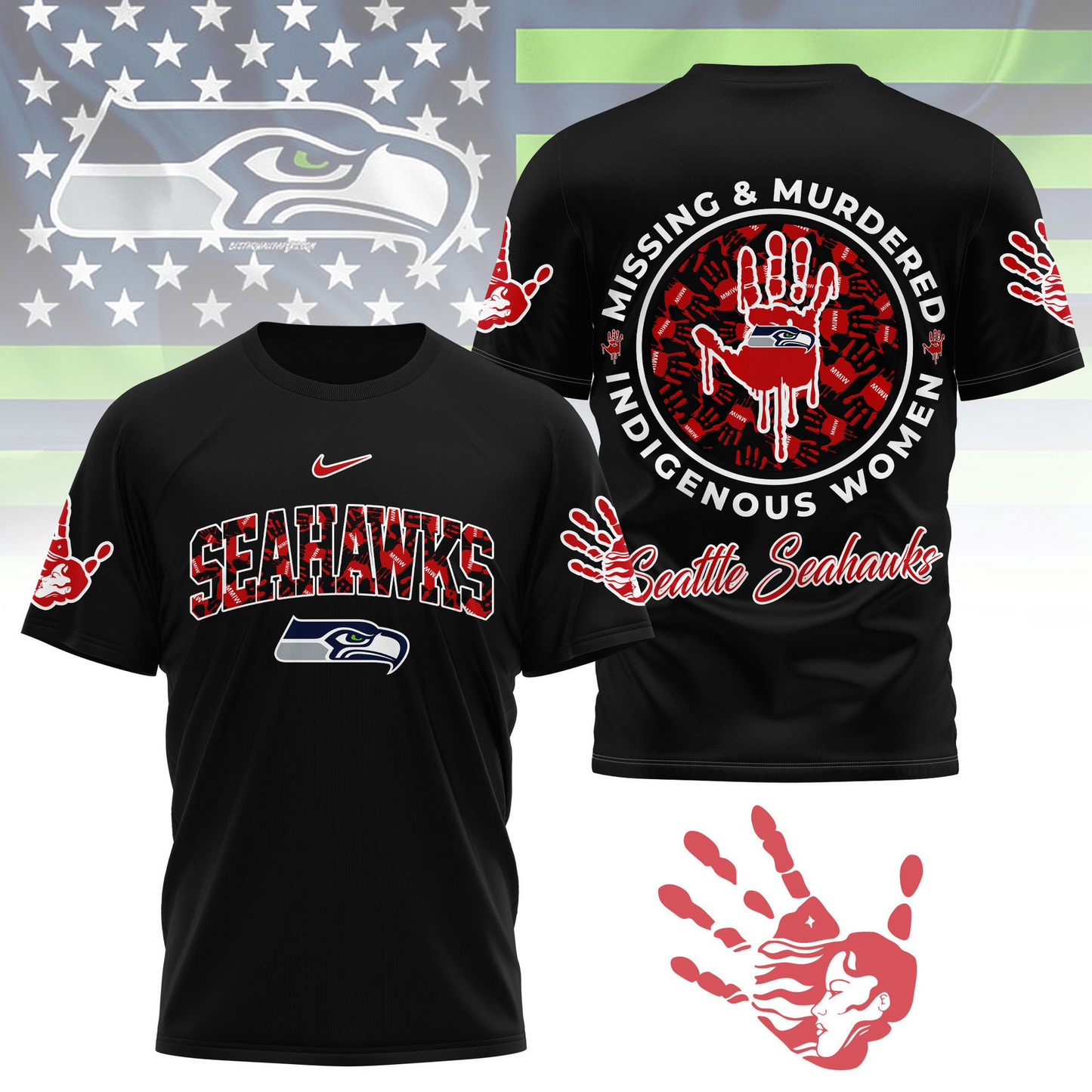 Premium NFL SEA MMIW Awareness Shirt V1 NMD TTV