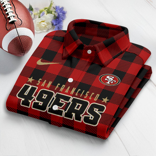 Premium NFL SF Check Long-sleeve Casual Shirt V1 NMD TTV
