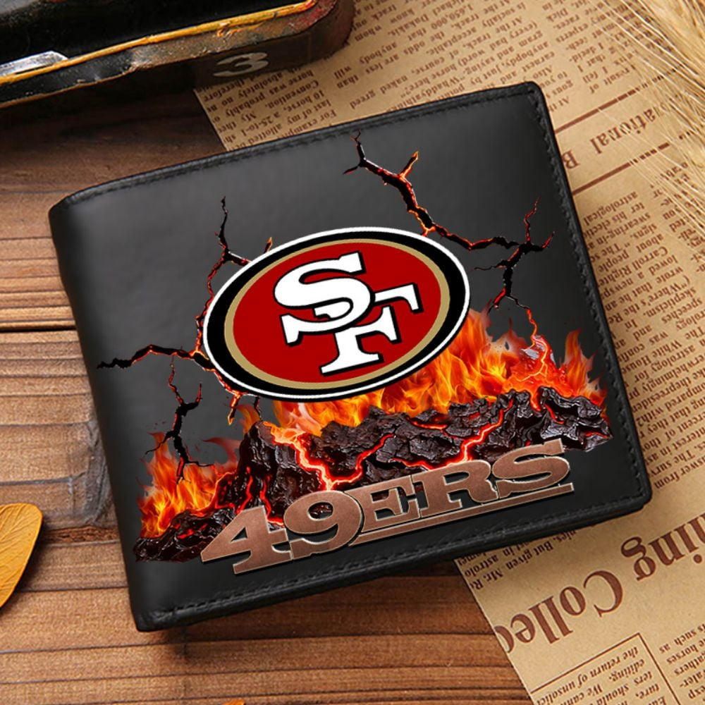Premium NFL SF Cracked Fire Leather Wallet V1 NMD TTV