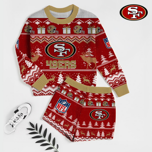 Premium NFL SF Holiday Sweatshirt & Shorts Set V1 NMD TTV