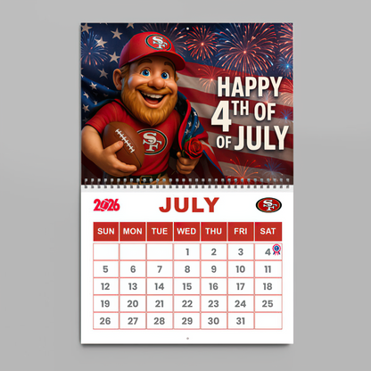 Premium NFL SF Wall Calendar 2026 V1 NMD TTV