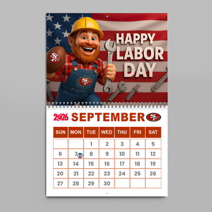 Premium NFL SF Wall Calendar 2026 V1 NMD TTV