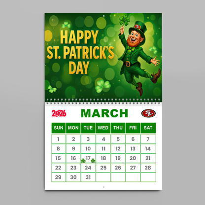 Premium NFL SF Wall Calendar 2026 V1 NMD TTV